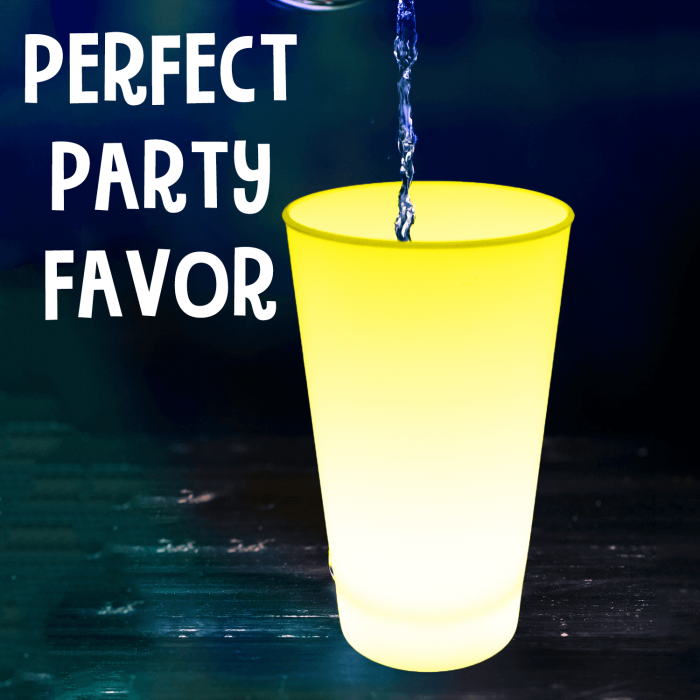 Glow in the Dark LED Light Up Cup - 12oz Yellow