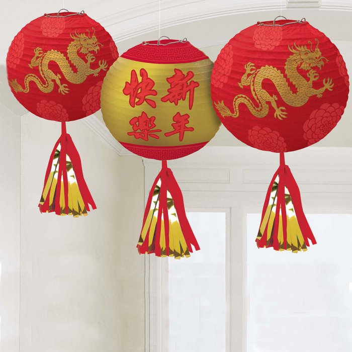 Chinese New Year Lantern Trio (Per 3 pack)