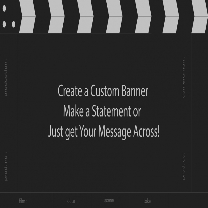 Movie Clapboard Custom Banner - 48" X 96" Movie Clapboard Custom Banner - 48" X 96"