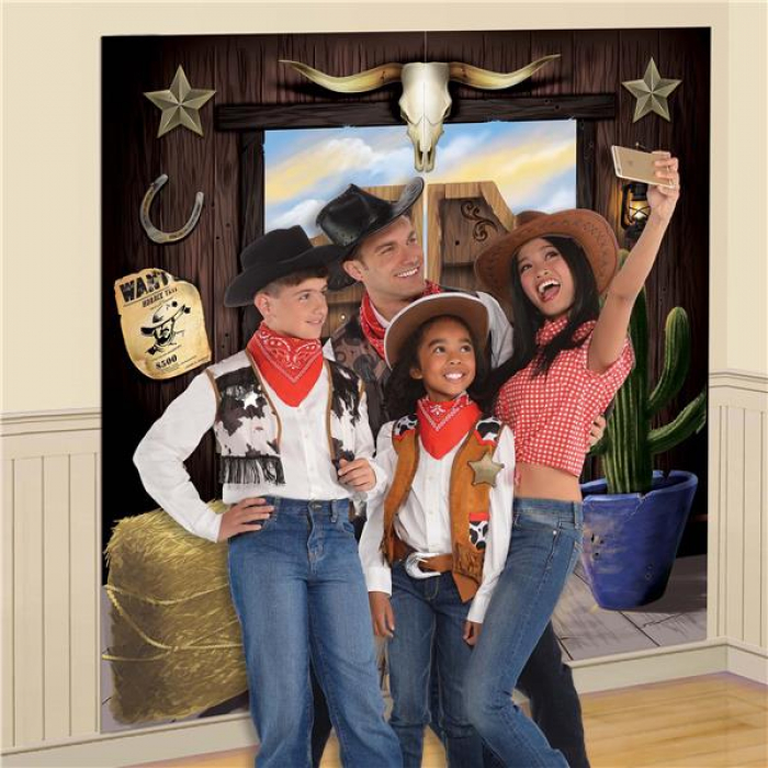 Western Selfie Scene Setter Backdrop (Per 2 pack)