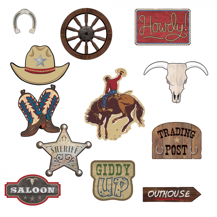 Western Theme Cutouts (Per 12 pack)