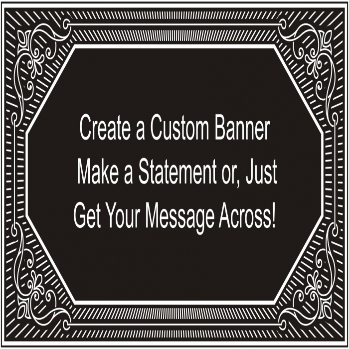 Gothic Doodle Frame Custom Banner - 48" X 96" Gothic Doodle Frame Custom Banner - 48" X 96"