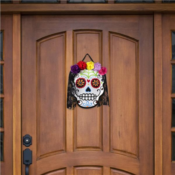 Day of the Dead Skull 12" Decoration
