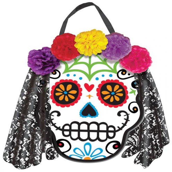 Day of the Dead Skull 12" Decoration