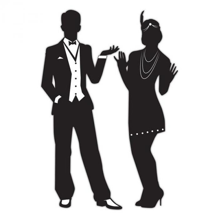 Roaring 20&#39;s Silhouette Decorations (Per 2 pack)