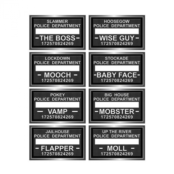 Speakeasy Mug Shot Photo Signs (Per 8 pack)