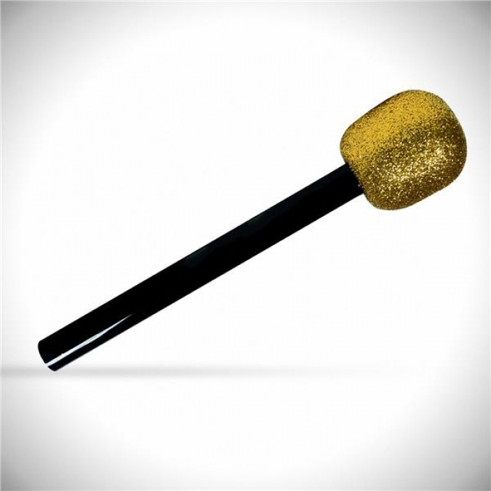 Gold Glitter Microphones (Per 12 pack)