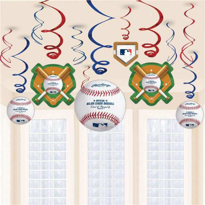 Baseball MLB Hanging Decorations (Per 12 pack)