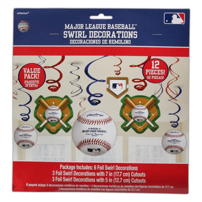 Baseball MLB Hanging Decorations (Per 12 pack)