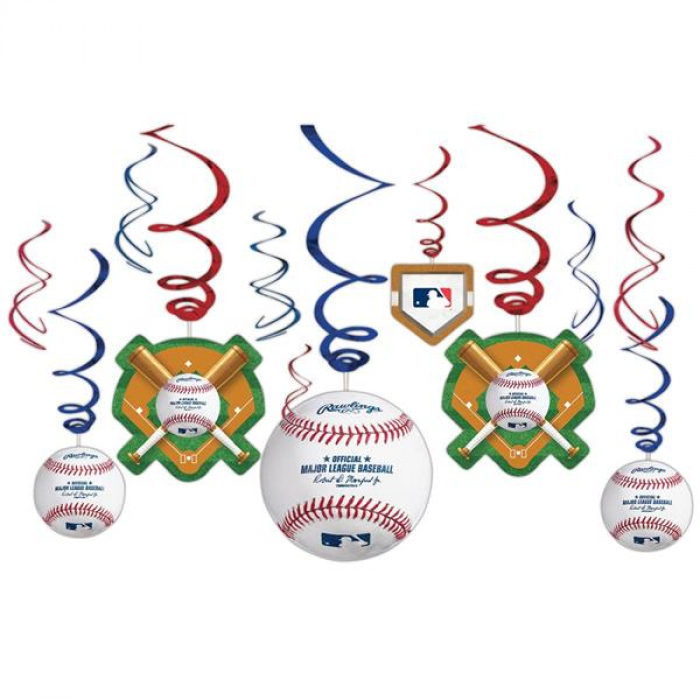 Baseball MLB Hanging Decorations (Per 12 pack)