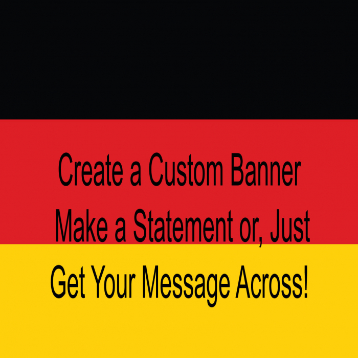 German Flag Custom Banner  - 18" X 36"