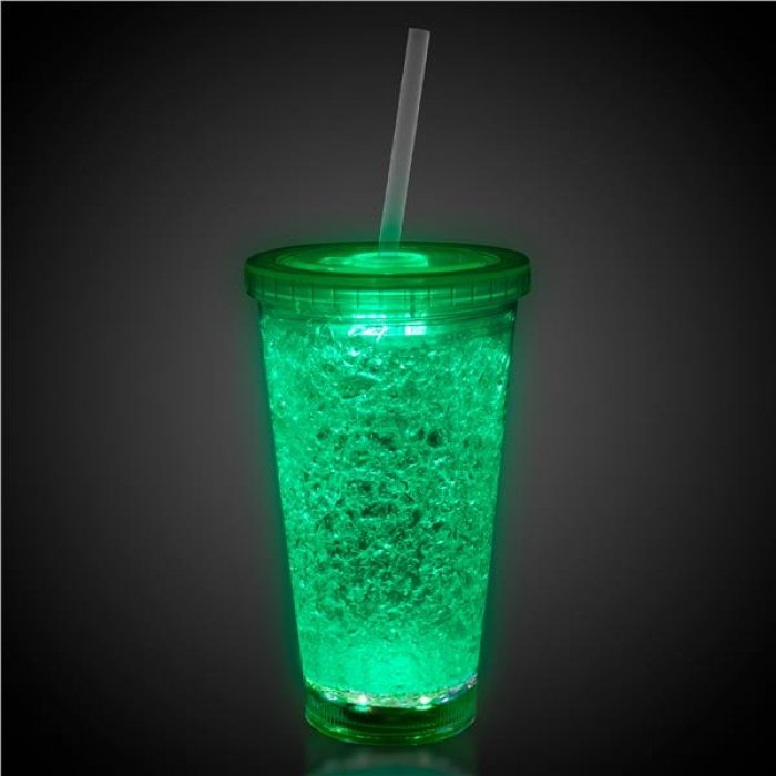 LED Green Crystal 16 oz Tumbler