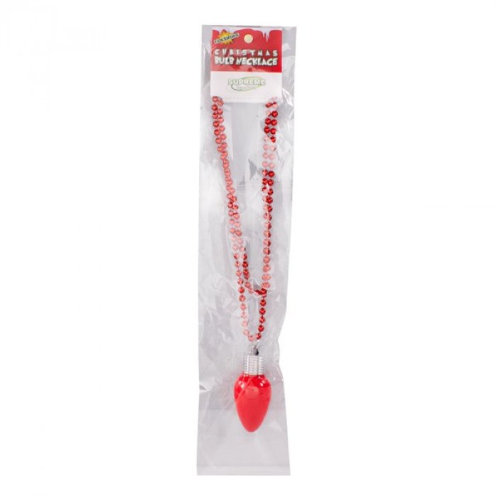 LED Red Bulb Bead Necklace