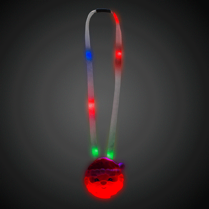 LED Santa Lanyard Necklace