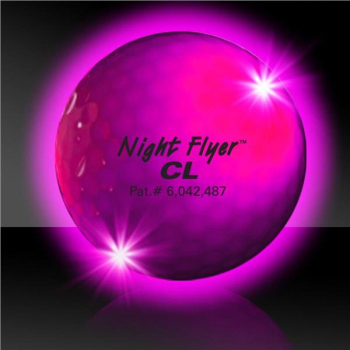 Night Flyer Golf Ball Constant On Pink LED's