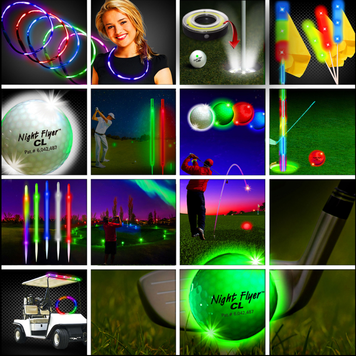 Deluxe 36 Player LED Night Flyer Tee Off Tournament Package (Per kit)