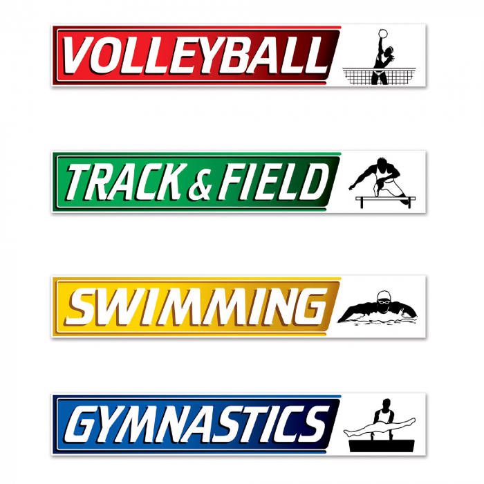 Summer Sports Signs (Per 4 pack)