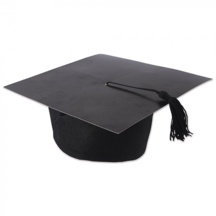 Black Graduation Caps (Per 4 pack)