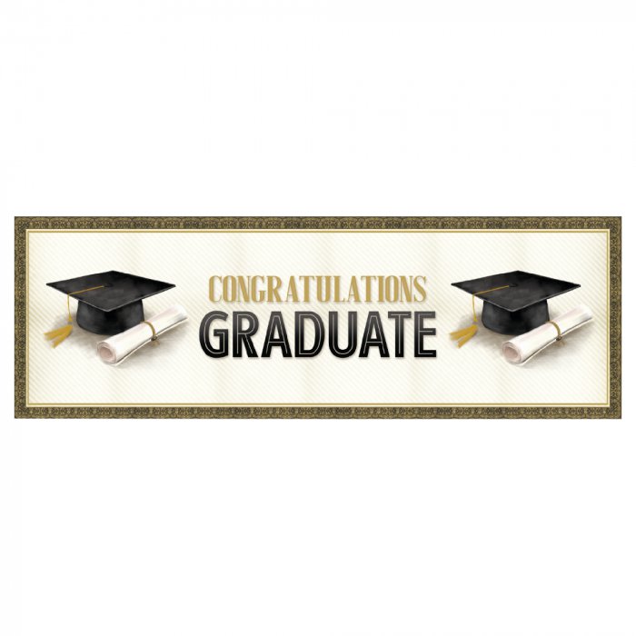 Classic Grad Congrats Sign Banner