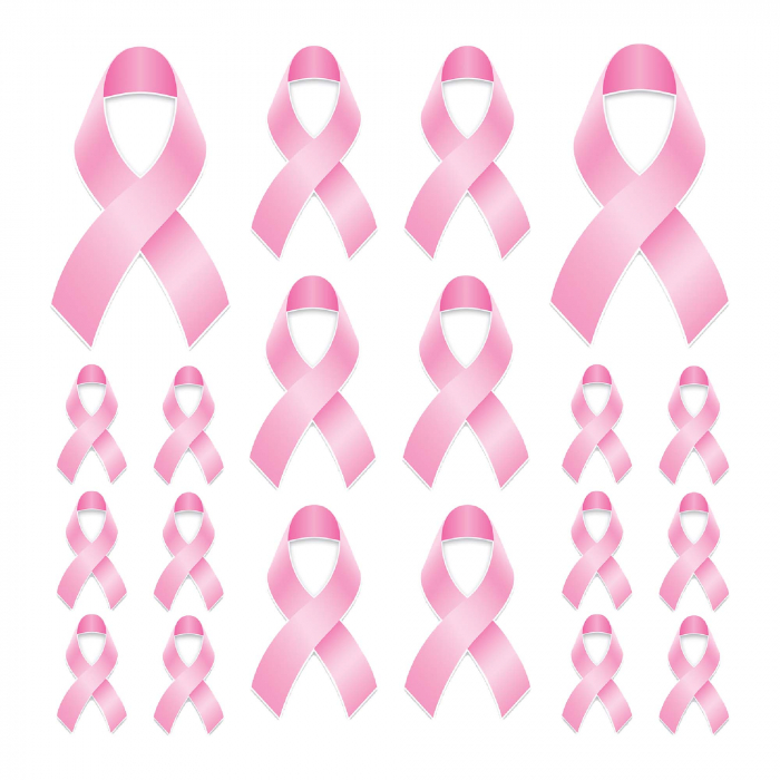Assorted Pink Ribbon Cutouts (Per 20 pack) Assorted Pink Ribbon Cutouts (Per 20 pack)