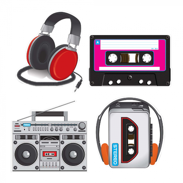 Cassette Player Cutouts (Per 4 pack) Cassette Player Cutouts (Per 4 pack)