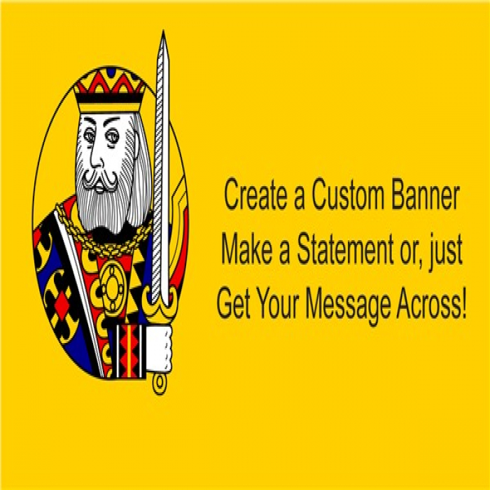 Medieval King Custom Banner  - 36" X 72"