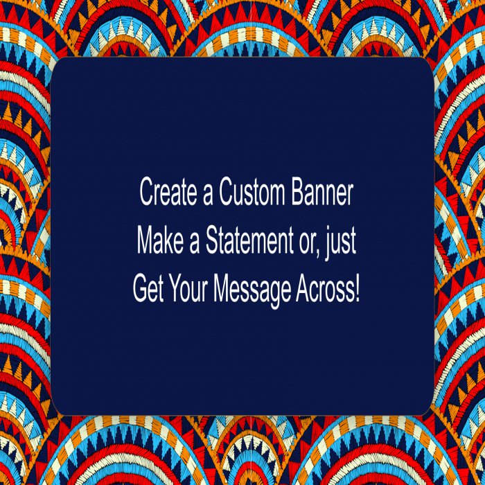 Aztec Scallops Custom Banner  - 24" X 48"