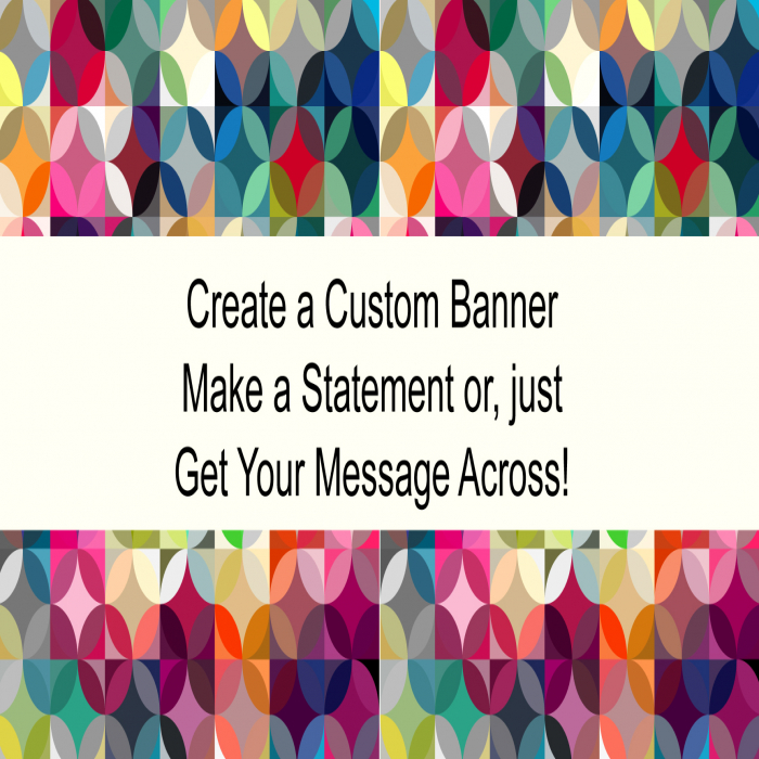 Colorful Circles Custom Banner  - 24" X 48"