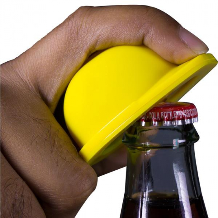 Yellow Construction Hat Bottle Opener Key Chain (Per 12 pack)