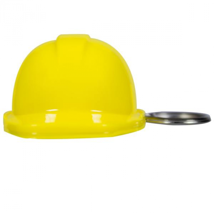 Yellow Construction Hat Bottle Opener Key Chain (Per 12 pack)