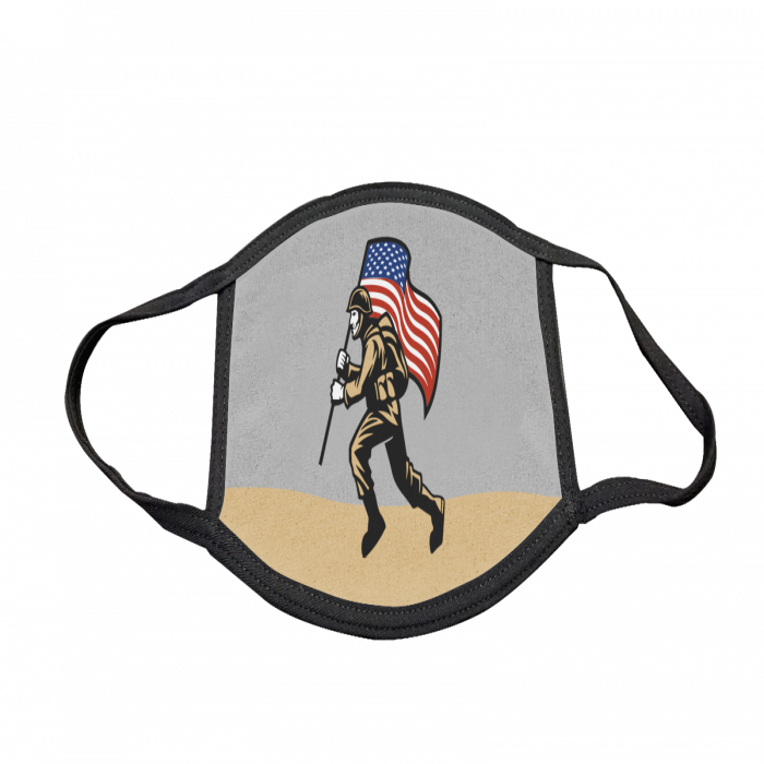 Soldier Carrying Flag