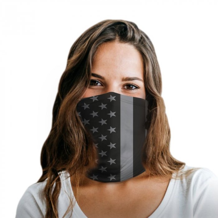 Black USA Flag Polyester Gaiter