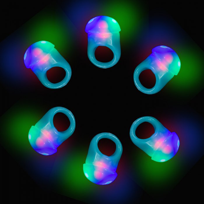 LED Flashing Jelly Ring- Blue