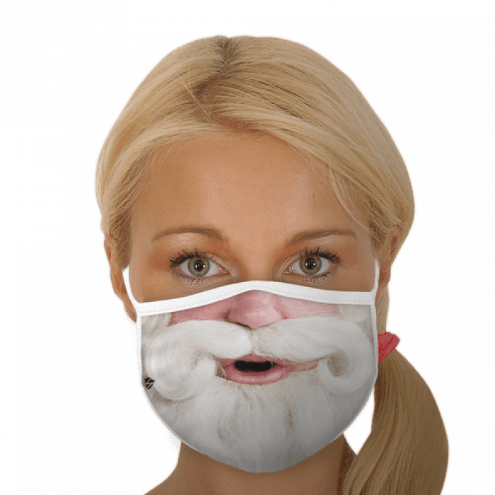 Santa Face Polyester Face Mask