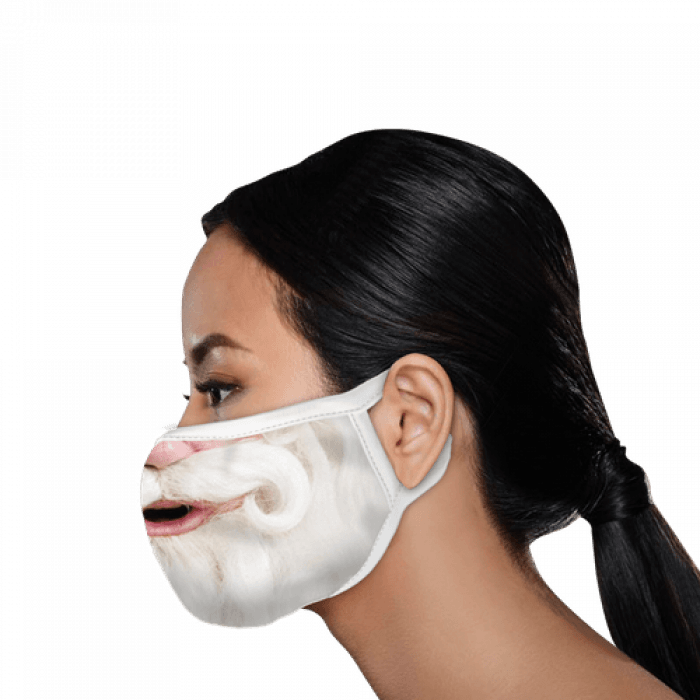 Santa Face Polyester Face Mask