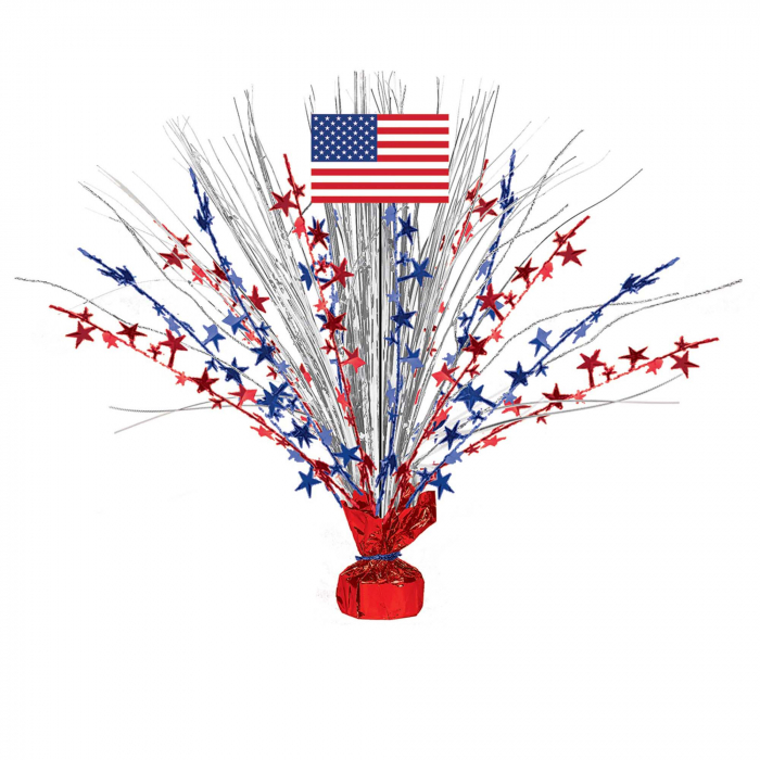Patriotic Foil Spray 18" Centerpiece