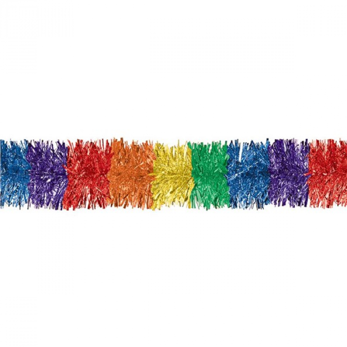 Rainbow Tinsel Garland