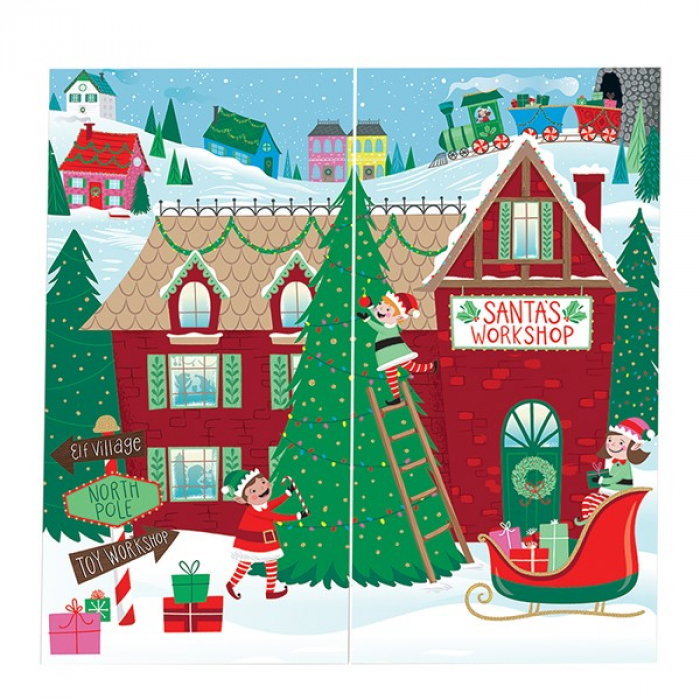 Santa's Workshop Scene Setter (Per 2 pack)