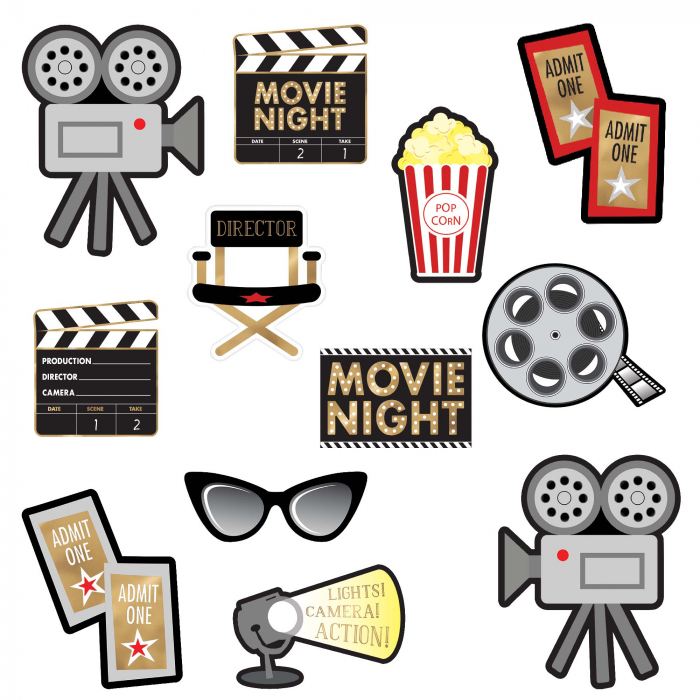 Movie Night Cutouts (Per 12 pack) Movie Night Cutouts (Per 12 pack)