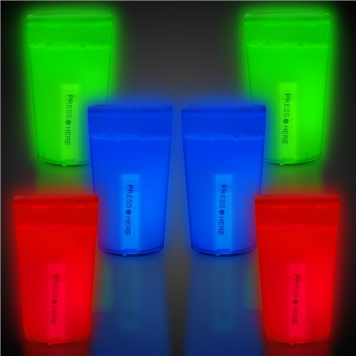 Assorted Glow Shot Glasses (Per 6 pack)