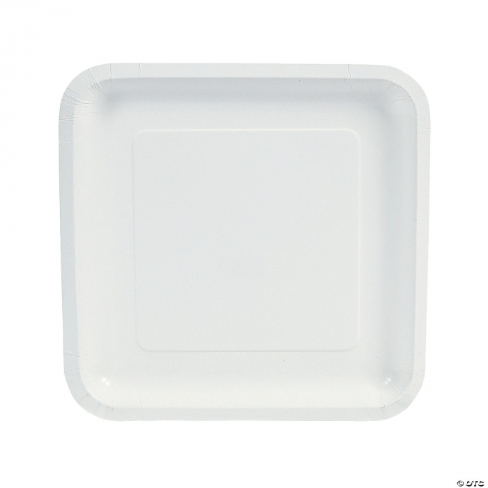 White Square Paper Dessert Plates - 24 Ct.
