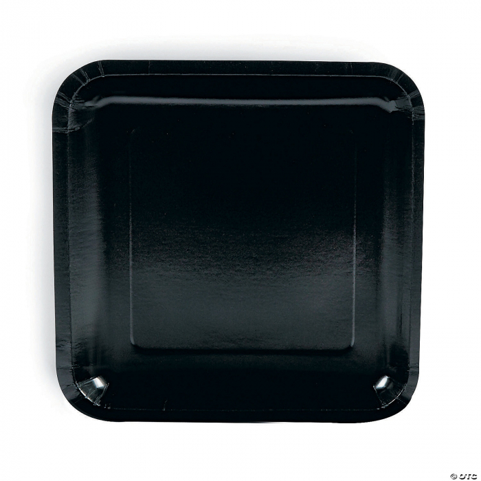 Black Square Paper Dessert Plates - 24 Ct.