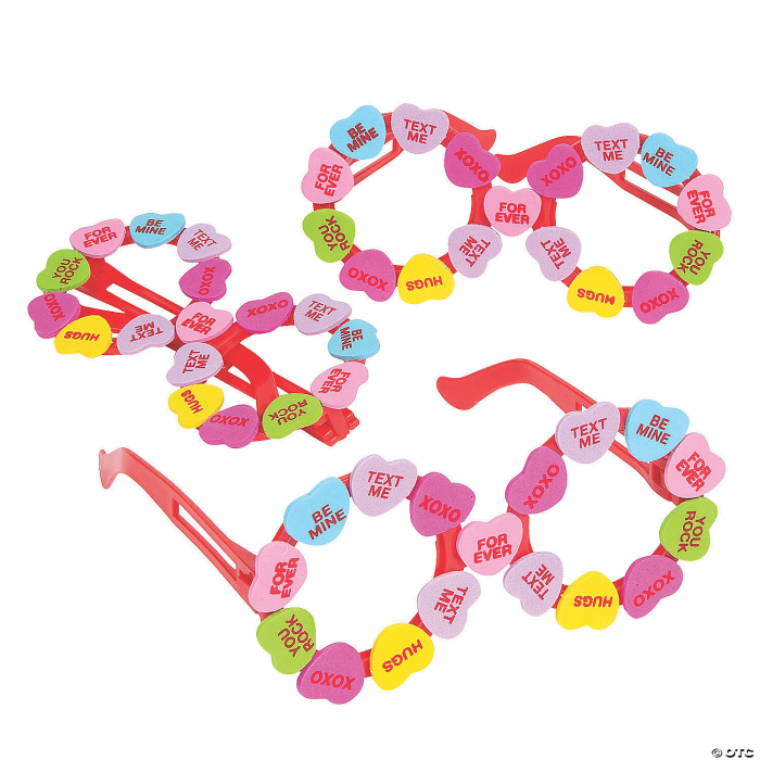 Conversation Heart Glasses - 12 Pc.