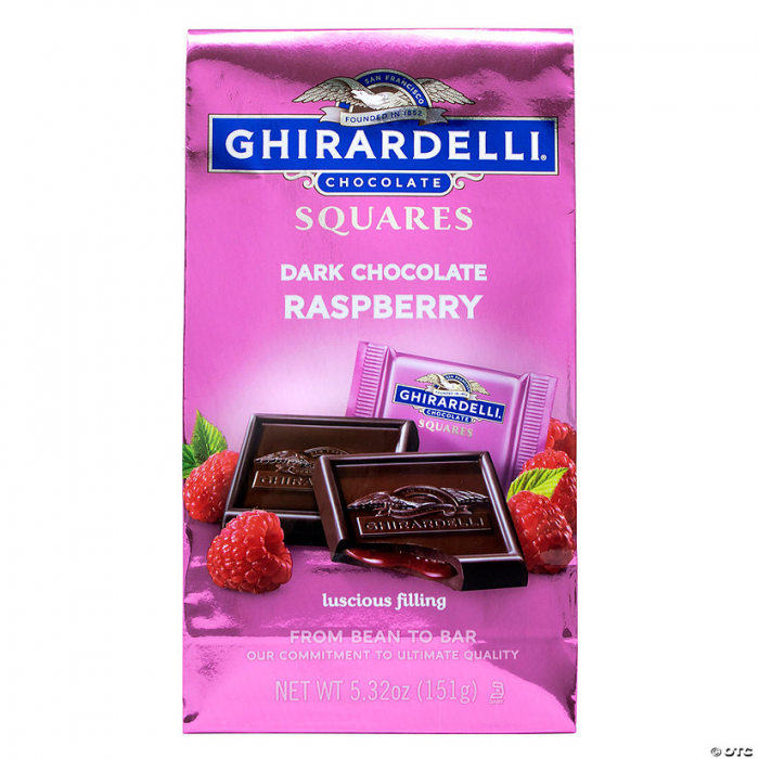 Ghirardelli Chocolate Squares Dark & Raspberry Chocolate, 5.32 oz, 3 Pack