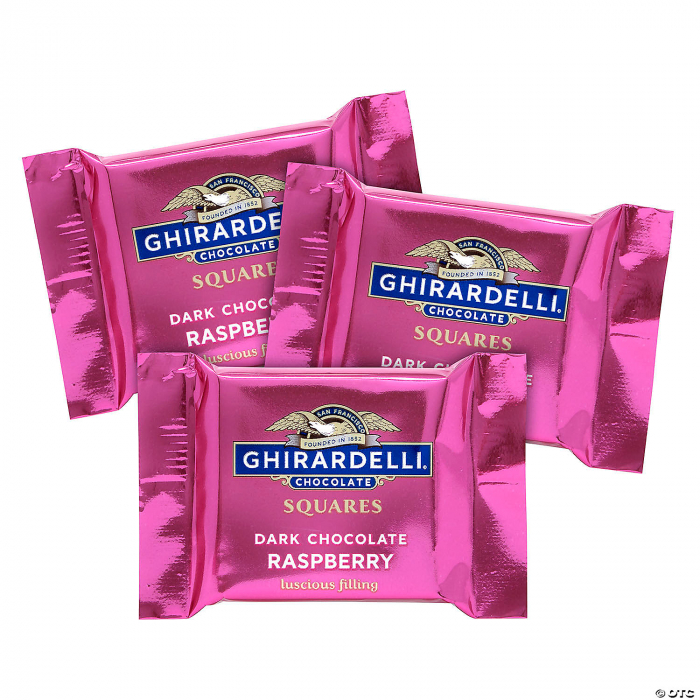 Ghirardelli Chocolate Squares Dark & Raspberry Chocolate, 5.32 oz, 3 Pack