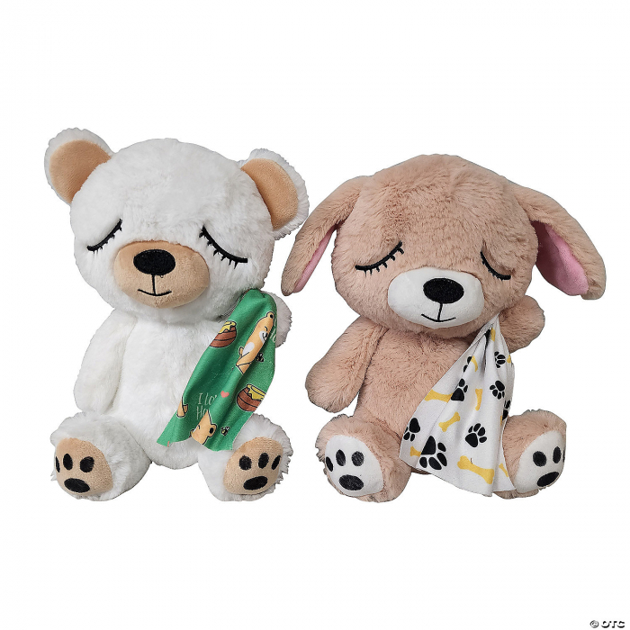 Sleepytime Stuffed Dog & Teddy Bear with Blankets Sleepytime Stuffed Dog & Teddy Bear with Blankets