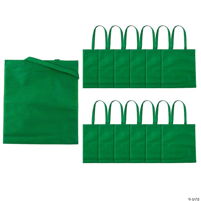 15 x 17 Large Pool Party Nonwoven Tote Bags - 12 Pc.