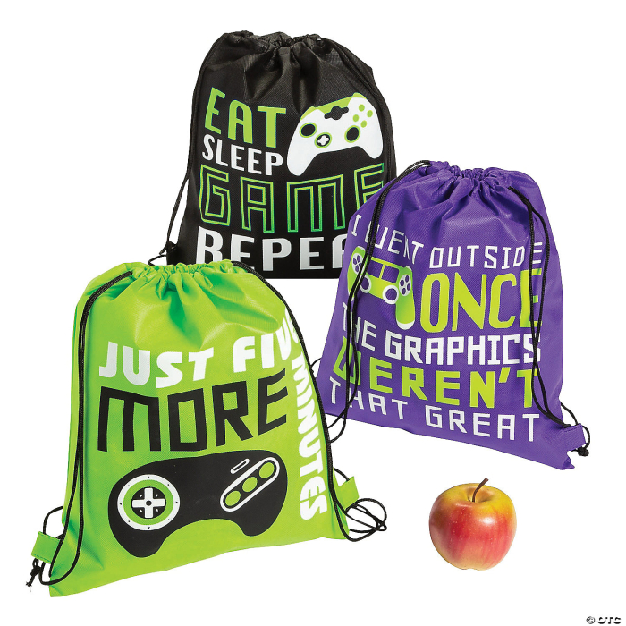 Medium Gamer Drawstring Bags