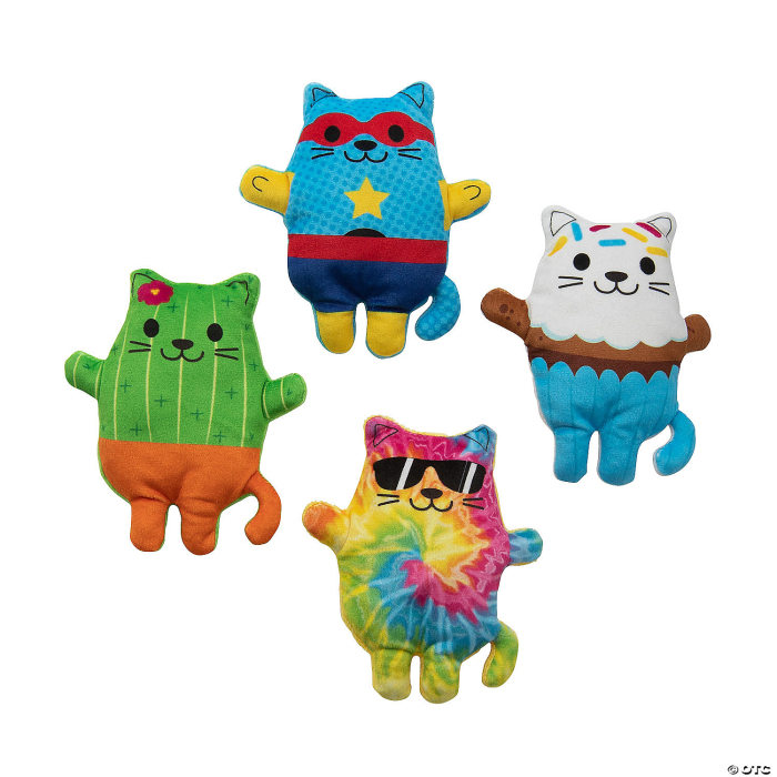 Stuffed Cat Characters - 12 Pc.