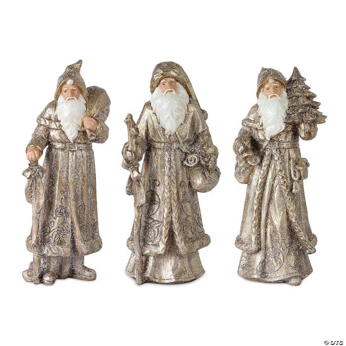 Melrose International Santa Figurine, 12 Inches (Set of 3) Melrose International Santa Figurine, 12 Inches (Set of 3)